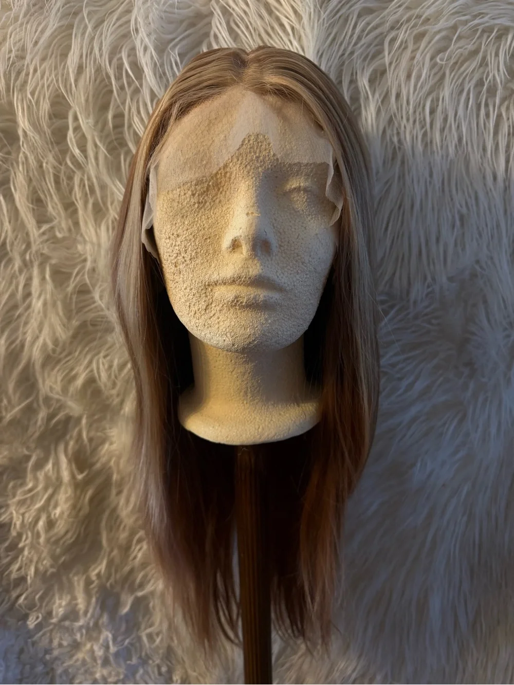 Long Straight Lace Front Wig - Ash Brown